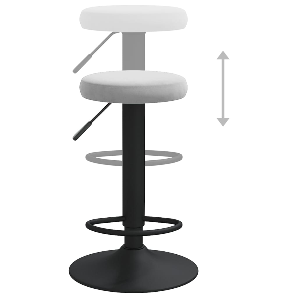 Barhocker 2 Stk. Schwarz Samt