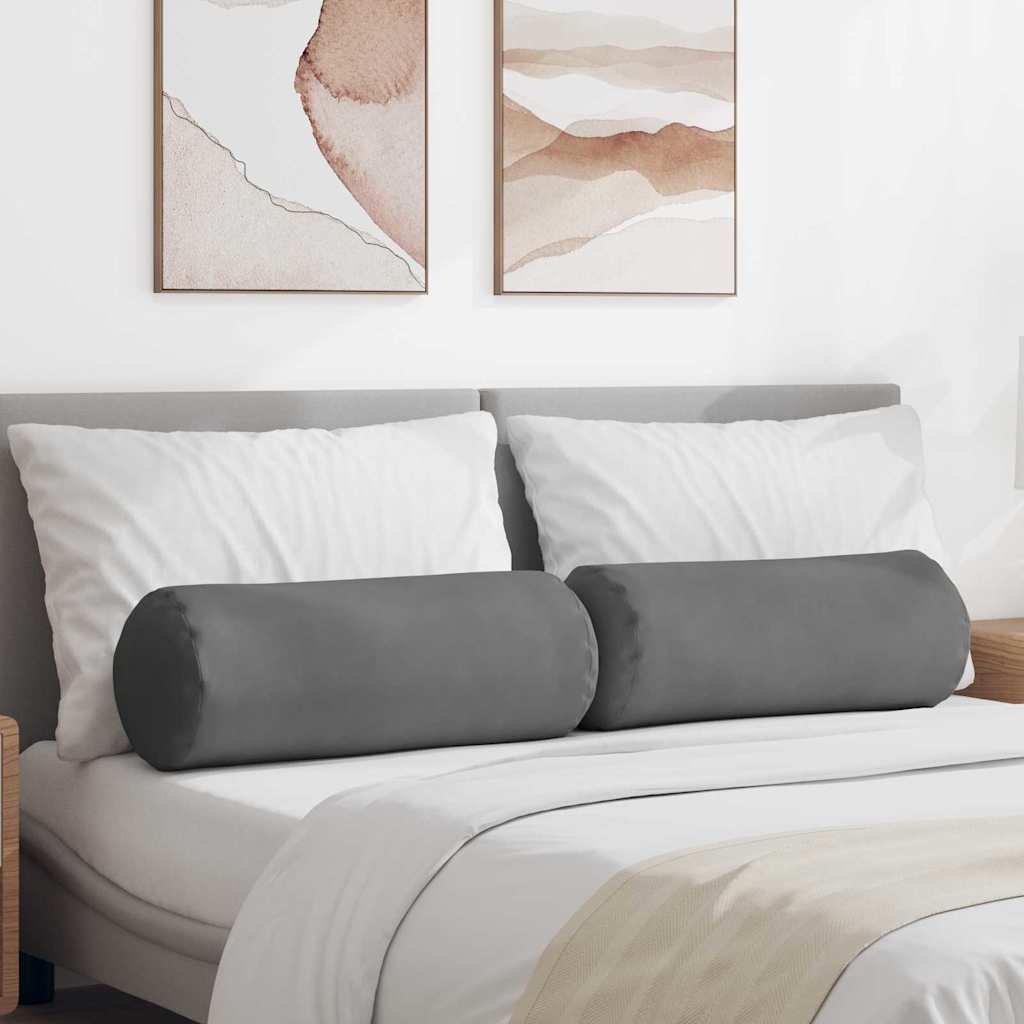 Bolsterkissen 2 Stück Taupe Ø 15 x 40 cm Mikrofaserstoff