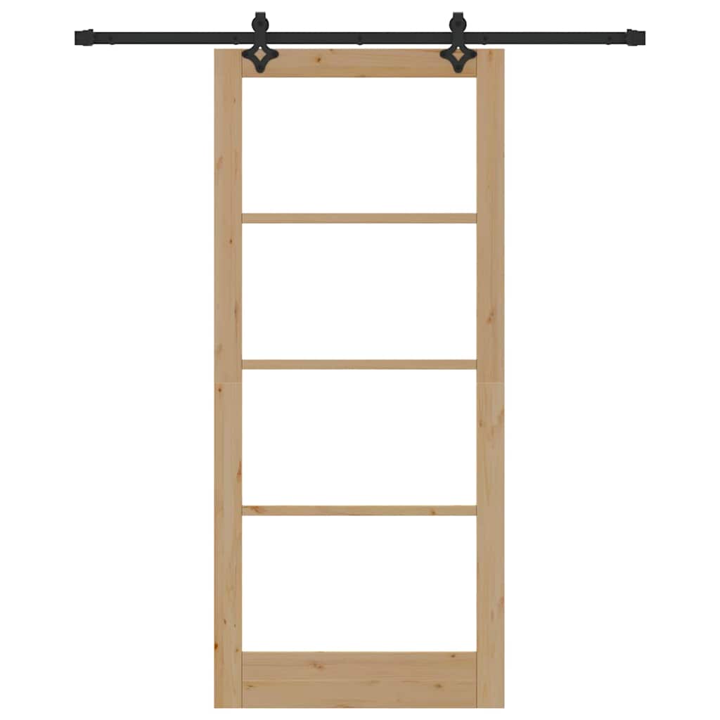 Schiebetür ORKDAL Natürlich und Schwarz 61 x 198,5 cm
