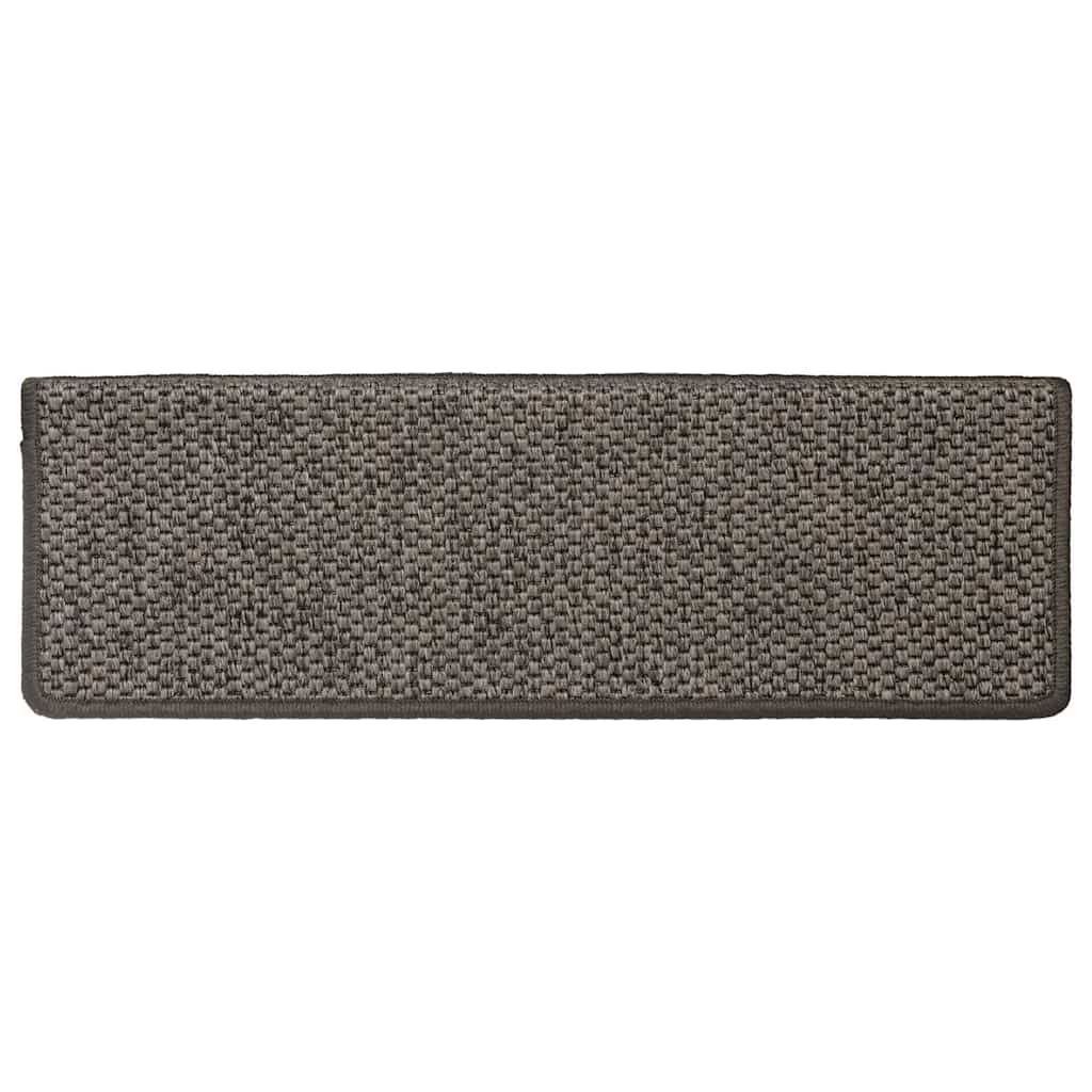 Treppenmatten Selbstklebend Sisal-Look 15 Stk. 65x21x4 Platina
