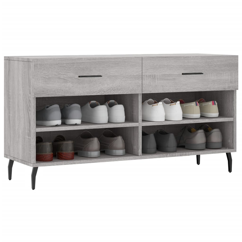Schuhbank Weiß 102x35x55 cm Holzwerkstoff
