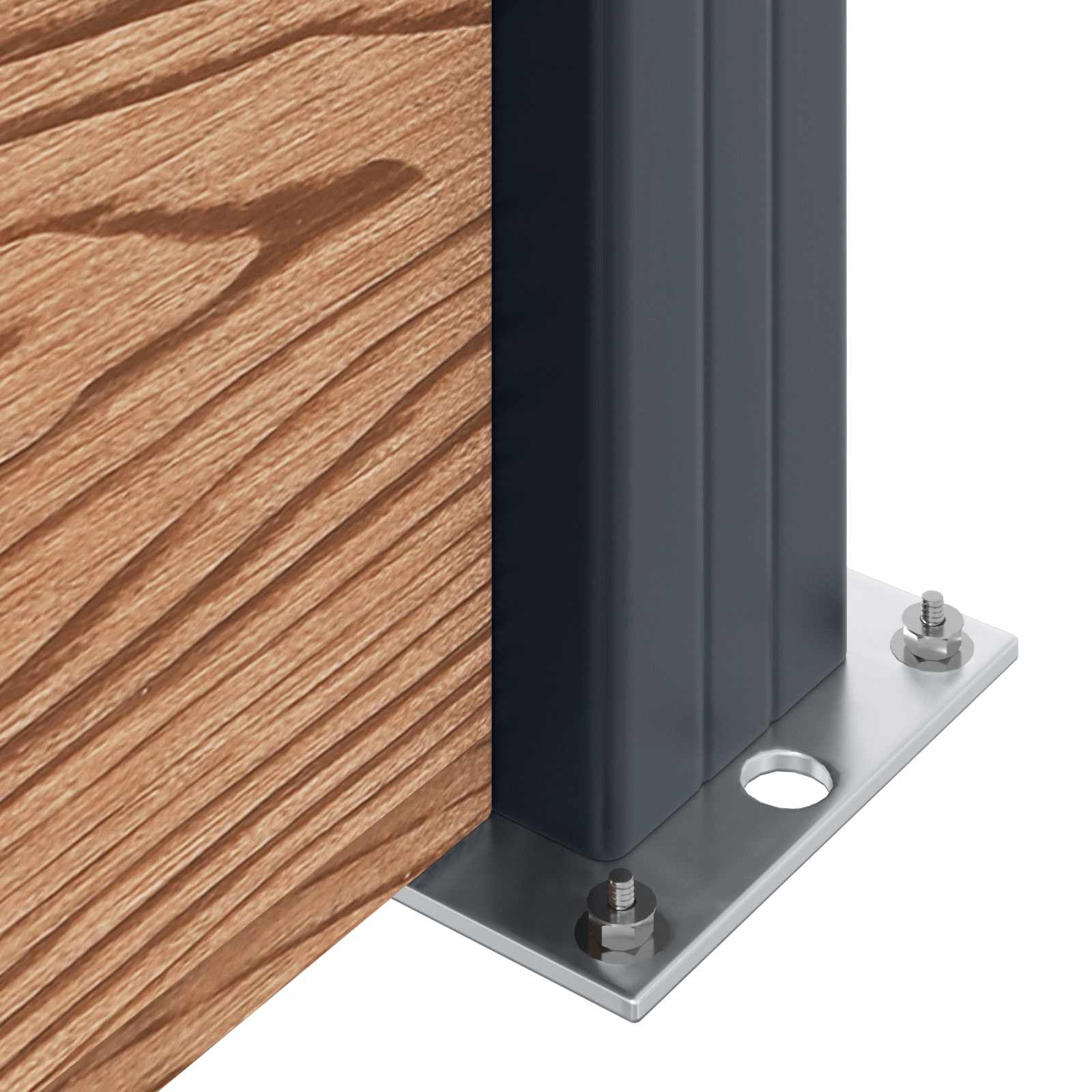 Zaunelement WPC 95x186 cm Braun