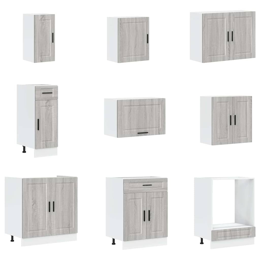 14-tlg. Küchenschrank-Set Porto Weiß Holzwerkstoff