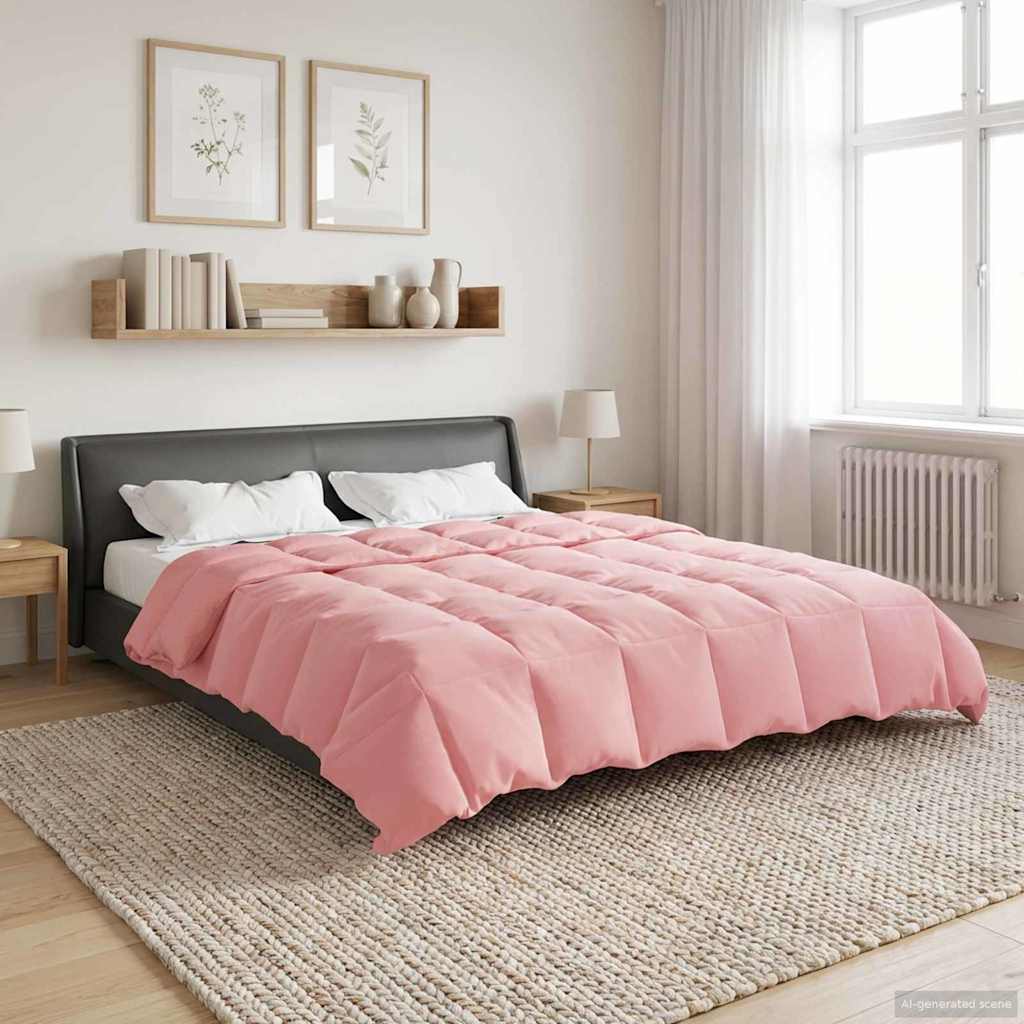 Winterbettdecke Gepolstert Anthrazit 240 x 260 cm Mikrofaser