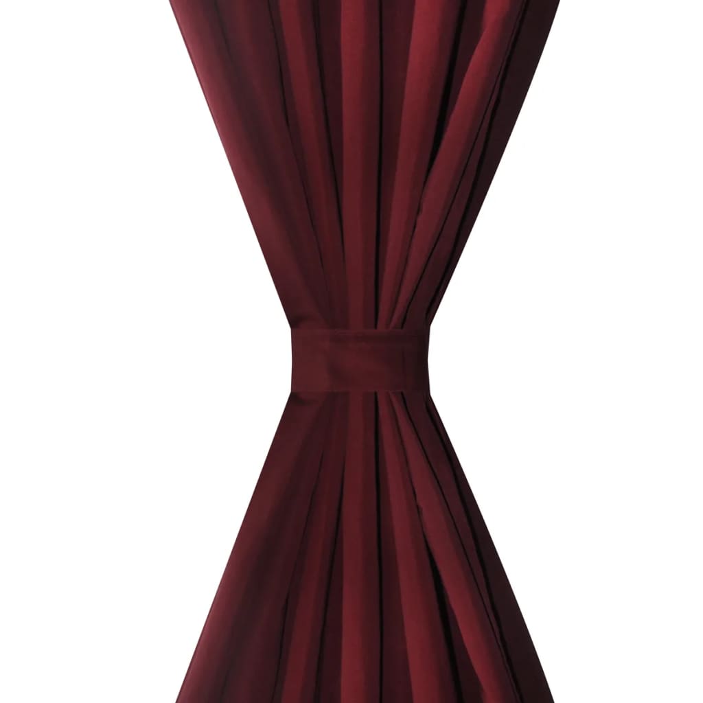 Vorhänge Gardinen aus Satin 2-teilig 140 x 175 cm Schwarz