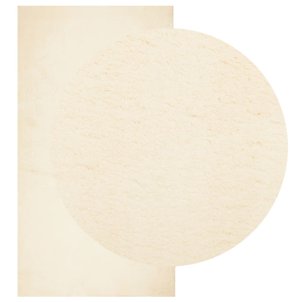 Teppich HUARTE Kurzflor Weich und Waschbar Anthrazit 60x110 cm