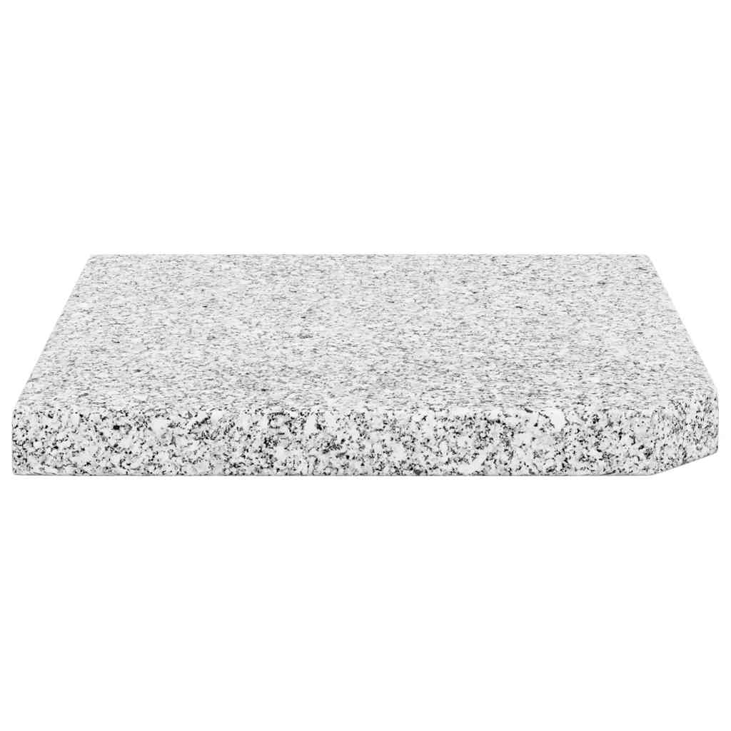 Sonnenschirm-Gewichtsplatte Granit 25 kg Quadratisch Grau