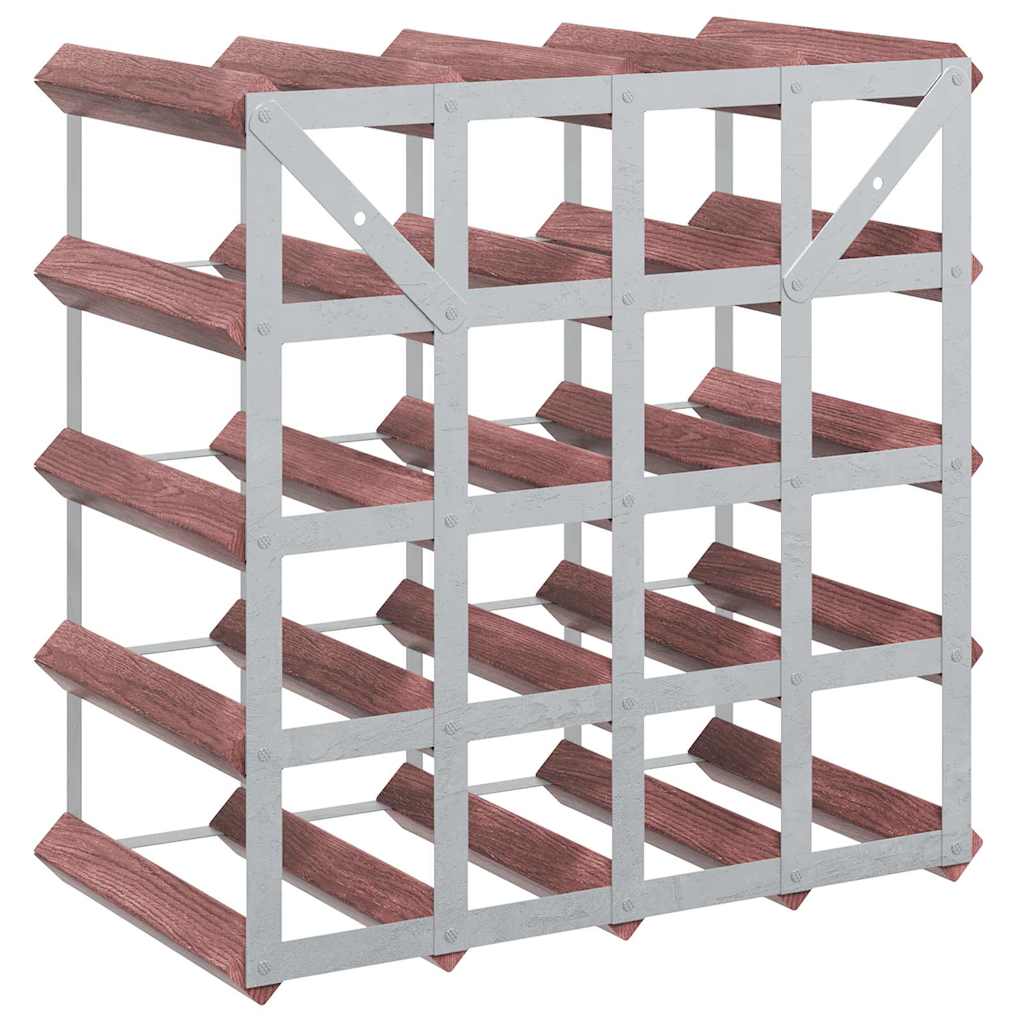 Weinregal für 42 Flaschen Braun Massivholz Kiefer