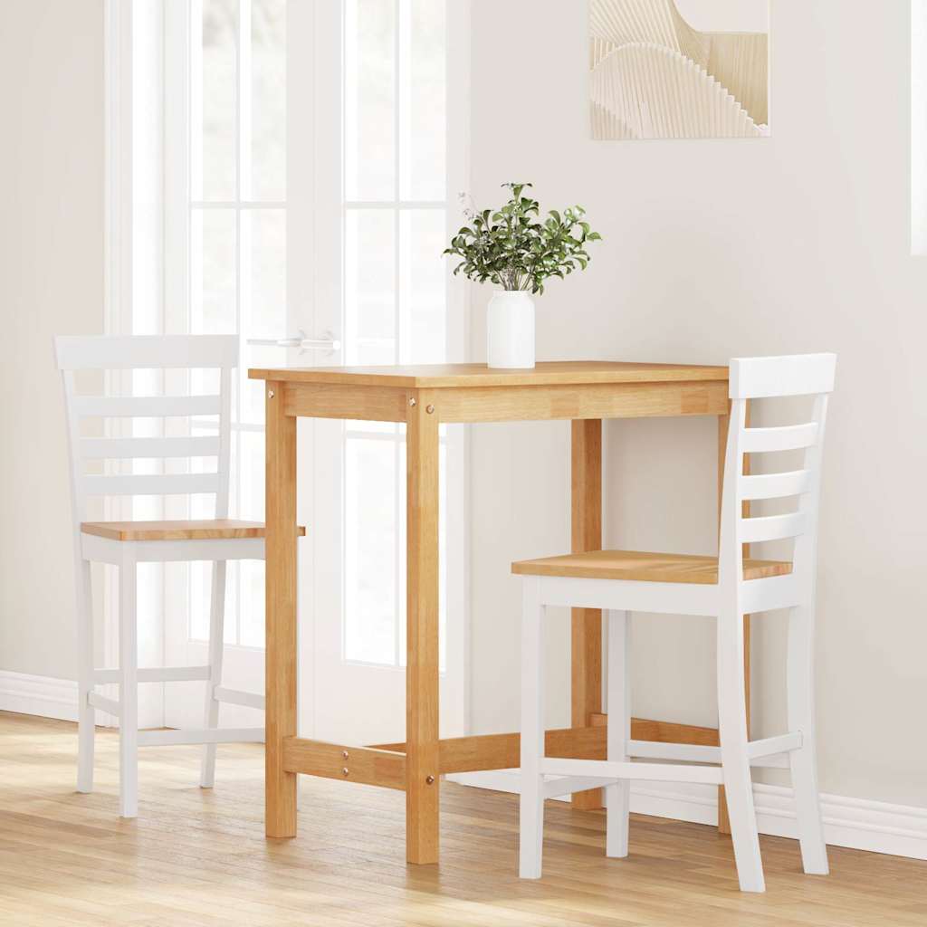 Barhocker 2 Stk. Weiß Stoff