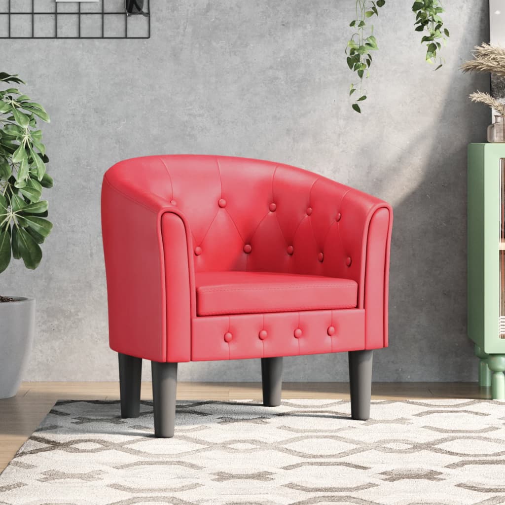 Clubsessel Grau Kunstleder