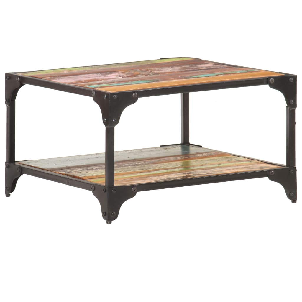 Couchtisch 40x40x36 cm Raues Mango-Massivholz