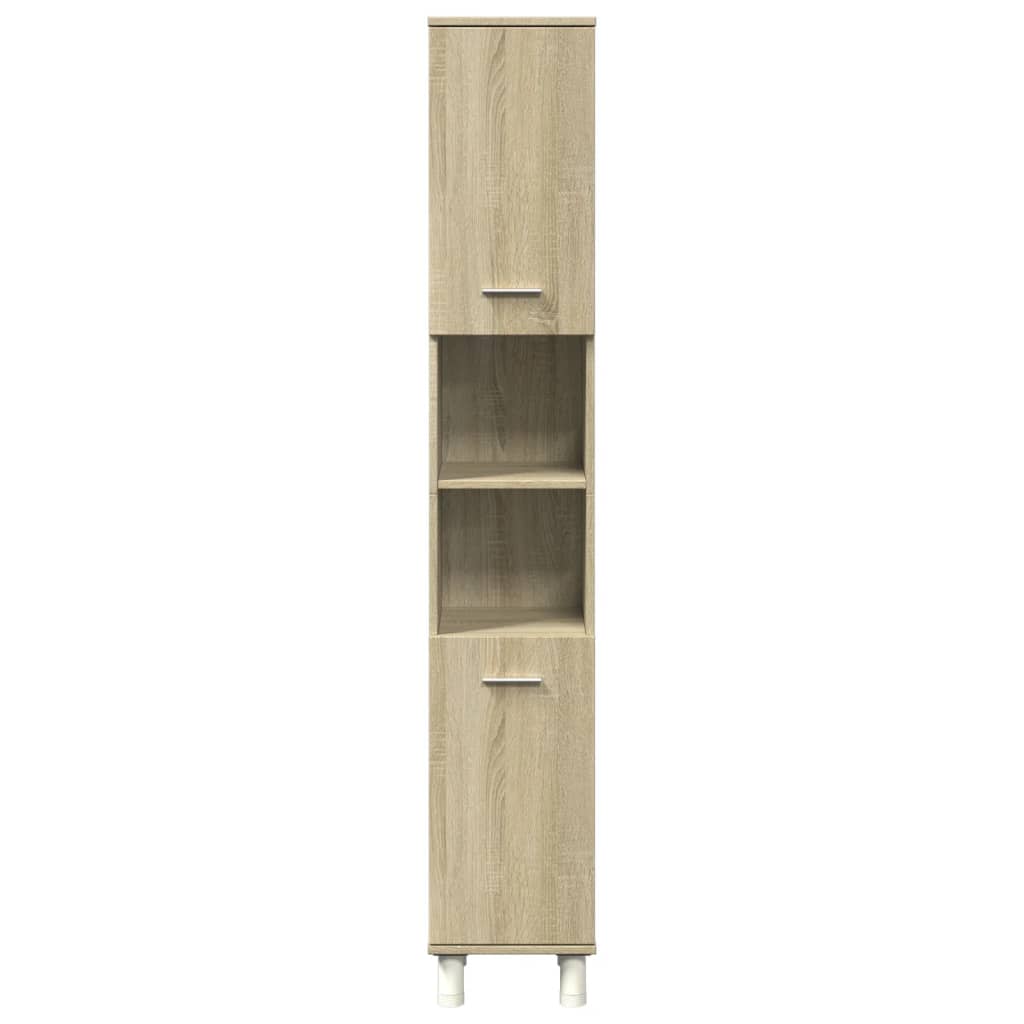 Badezimmerschrank Weiß 30x30x179 cm Holzwerkstoff