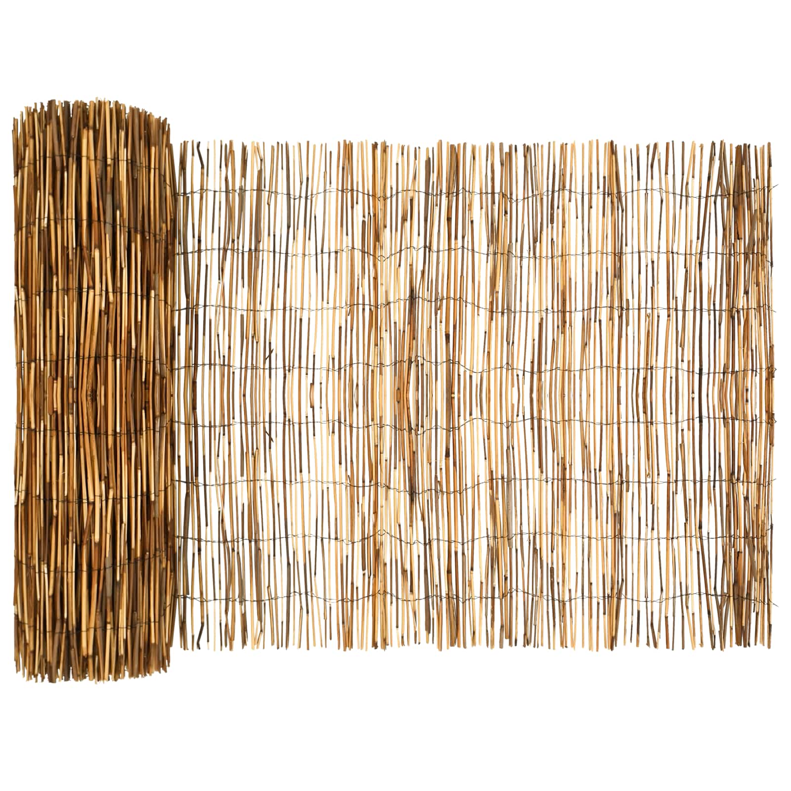 Gartenzaun Karbonisiert 500 x 100 cm Schilf