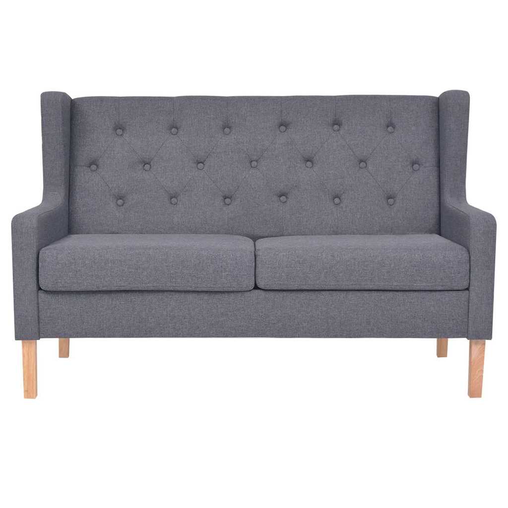 2-Sitzer Sofa Stoff Cremeweiß