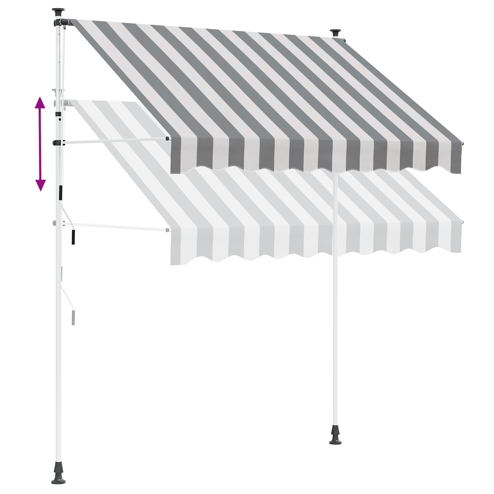 Einziehbare Markise Handbetrieben 150 cm Anthrazit