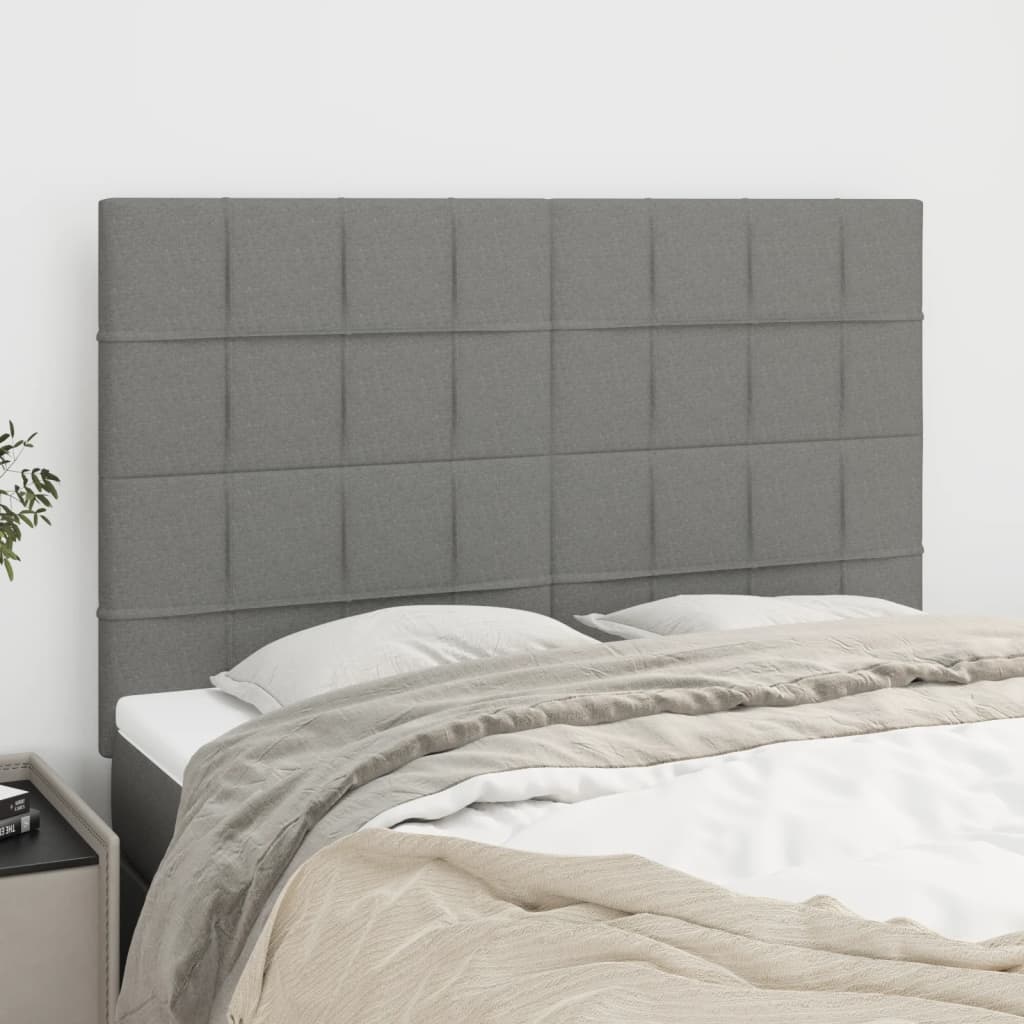 Kopfteil Hellgrau 80x5x118/128 cm Stoff