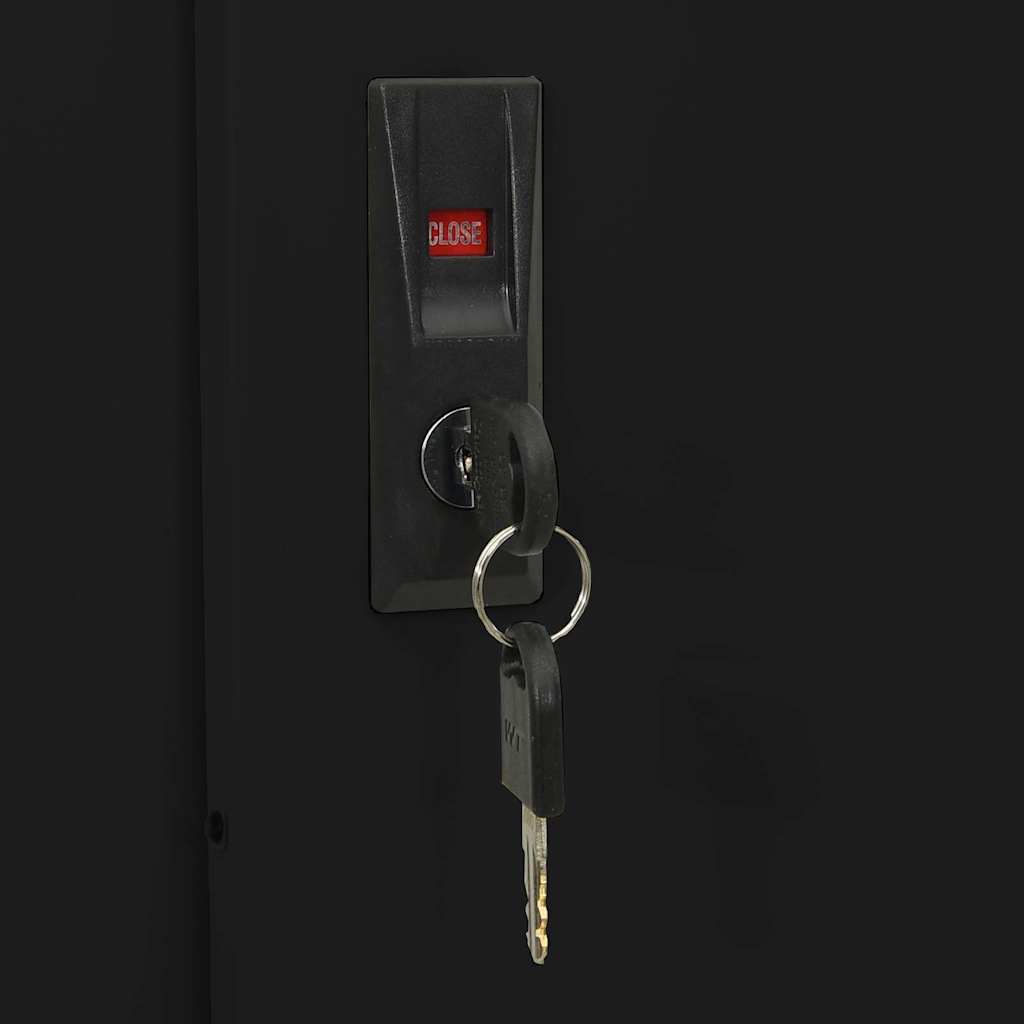 Büroschrank mit Schiebetür Weiß 90x40x180 cm Stahl