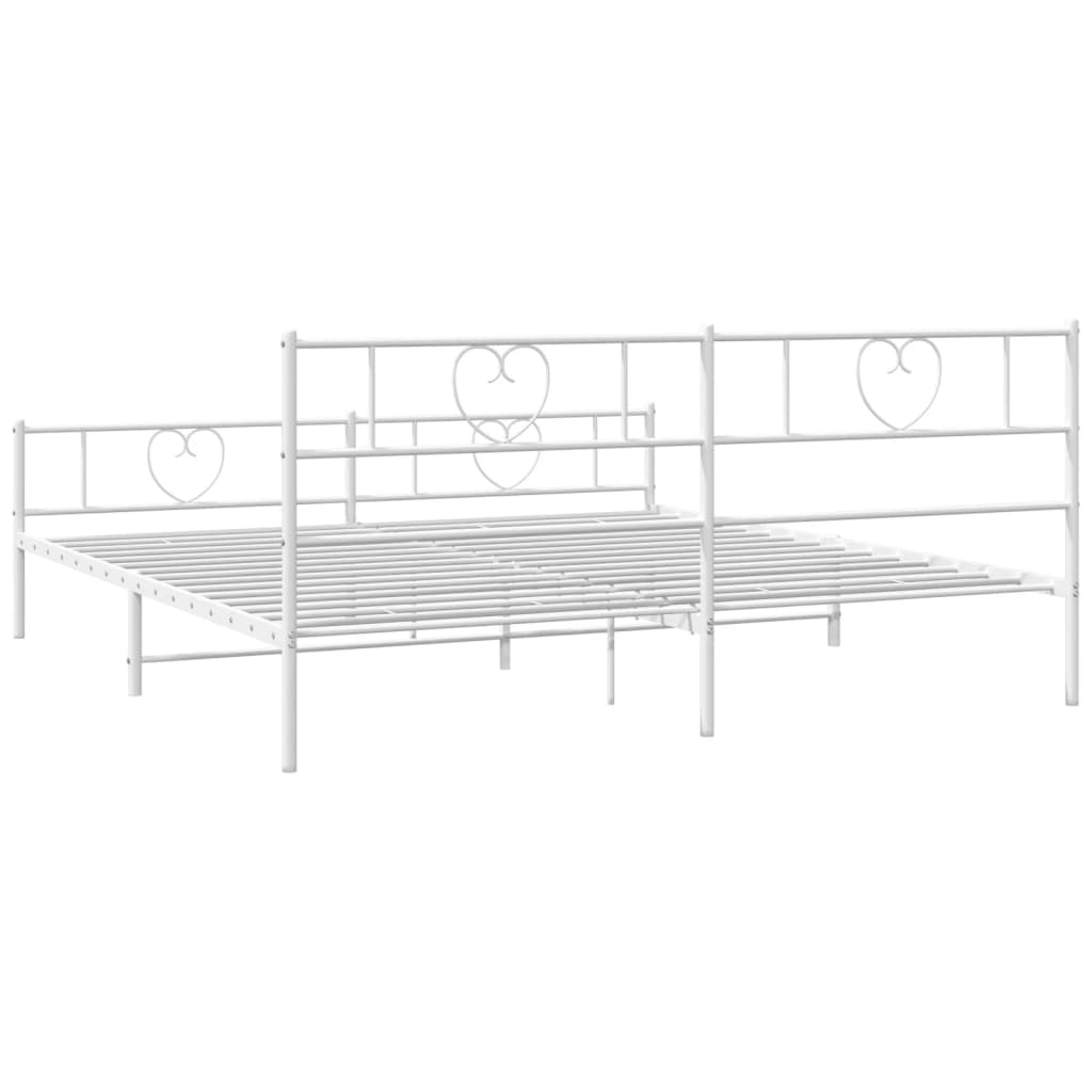 Bettgestell mit Kopfteil Metall Schwarz 100x190 cm