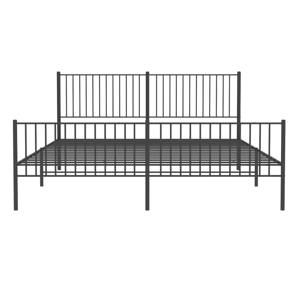 Bettgestell Metall Schwarz 75x190 cm