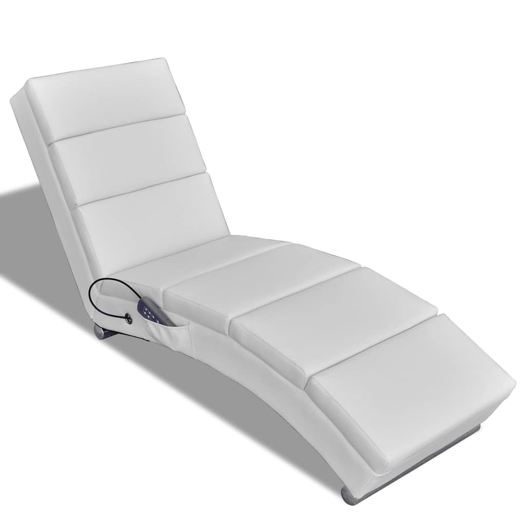Massage-Chaiselongue Schwarz Kunstleder