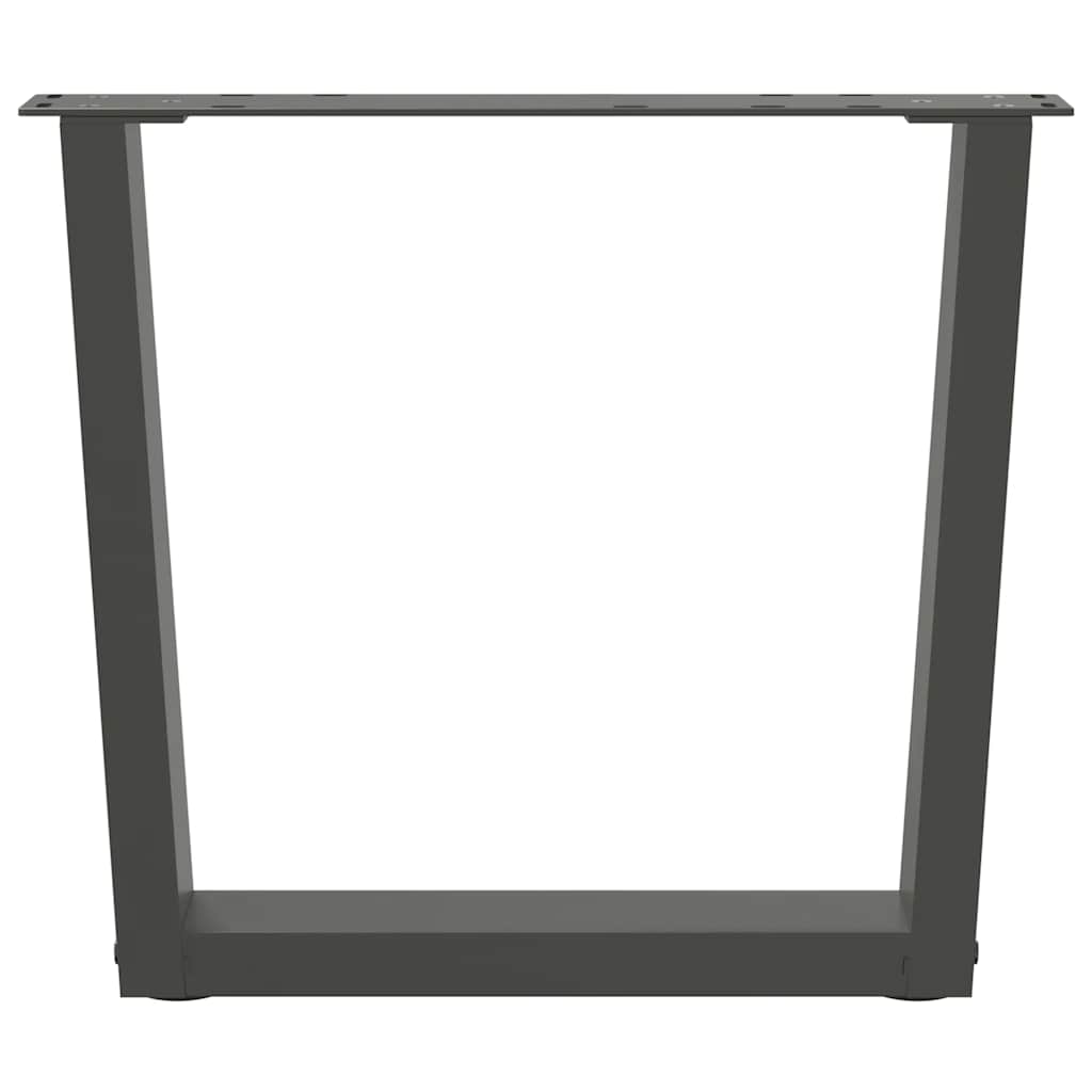 Couchtischbeine V-Form 2 Stück Schwarz 30x(30-31,3) cm Stahl