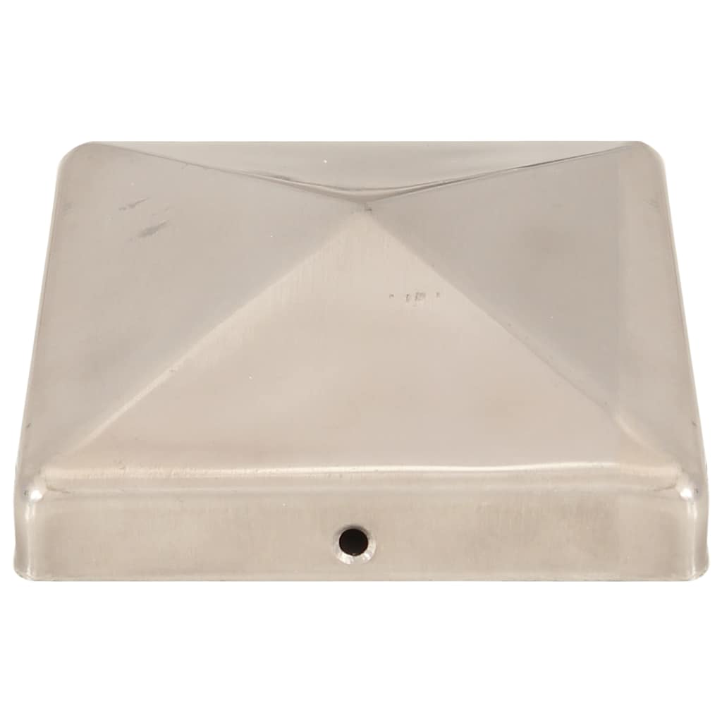 Pfostenkappen 6 Stk. Pyramide Edelstahl 91 x 91 mm