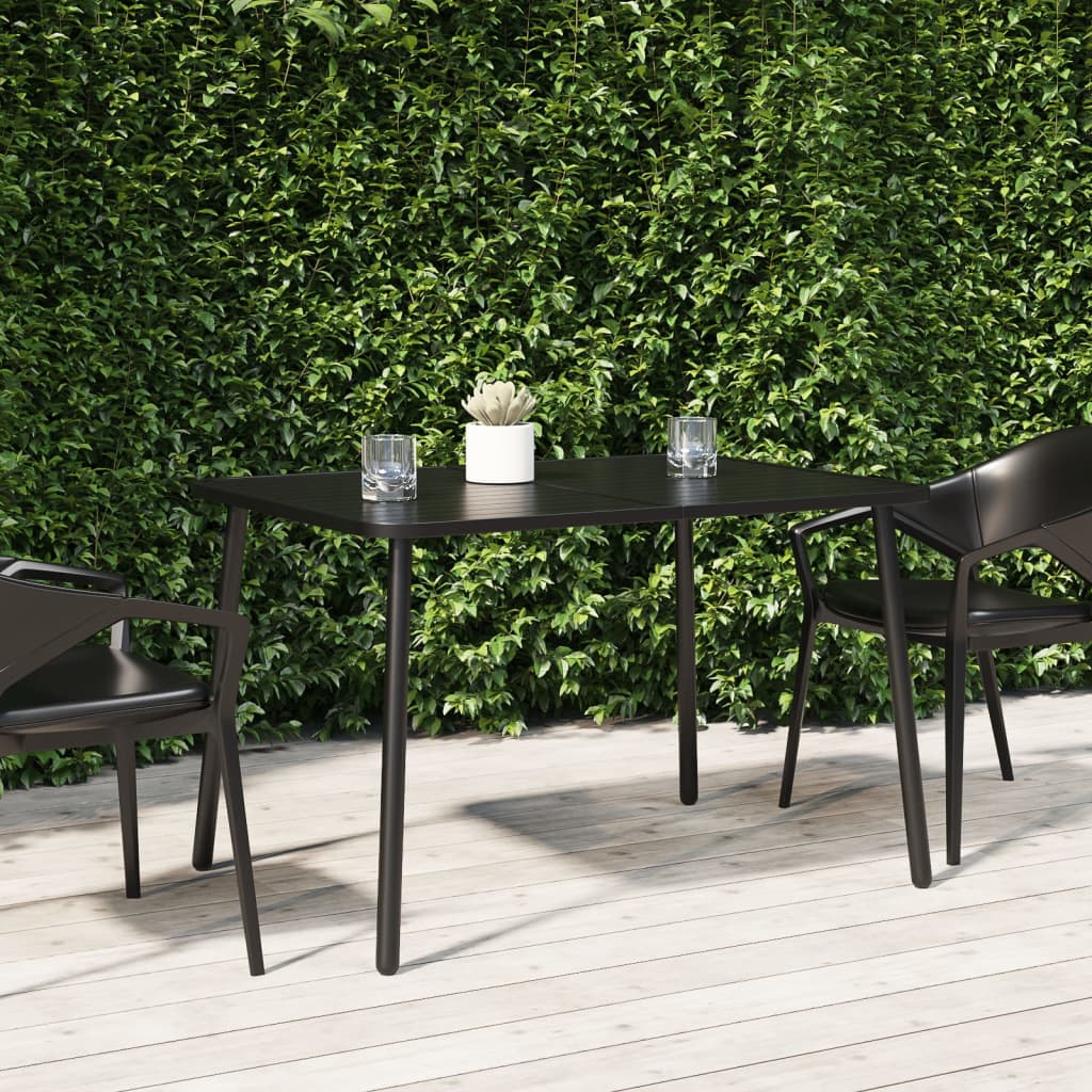 Gartentisch Anthrazit 100x100x71 cm Stahl