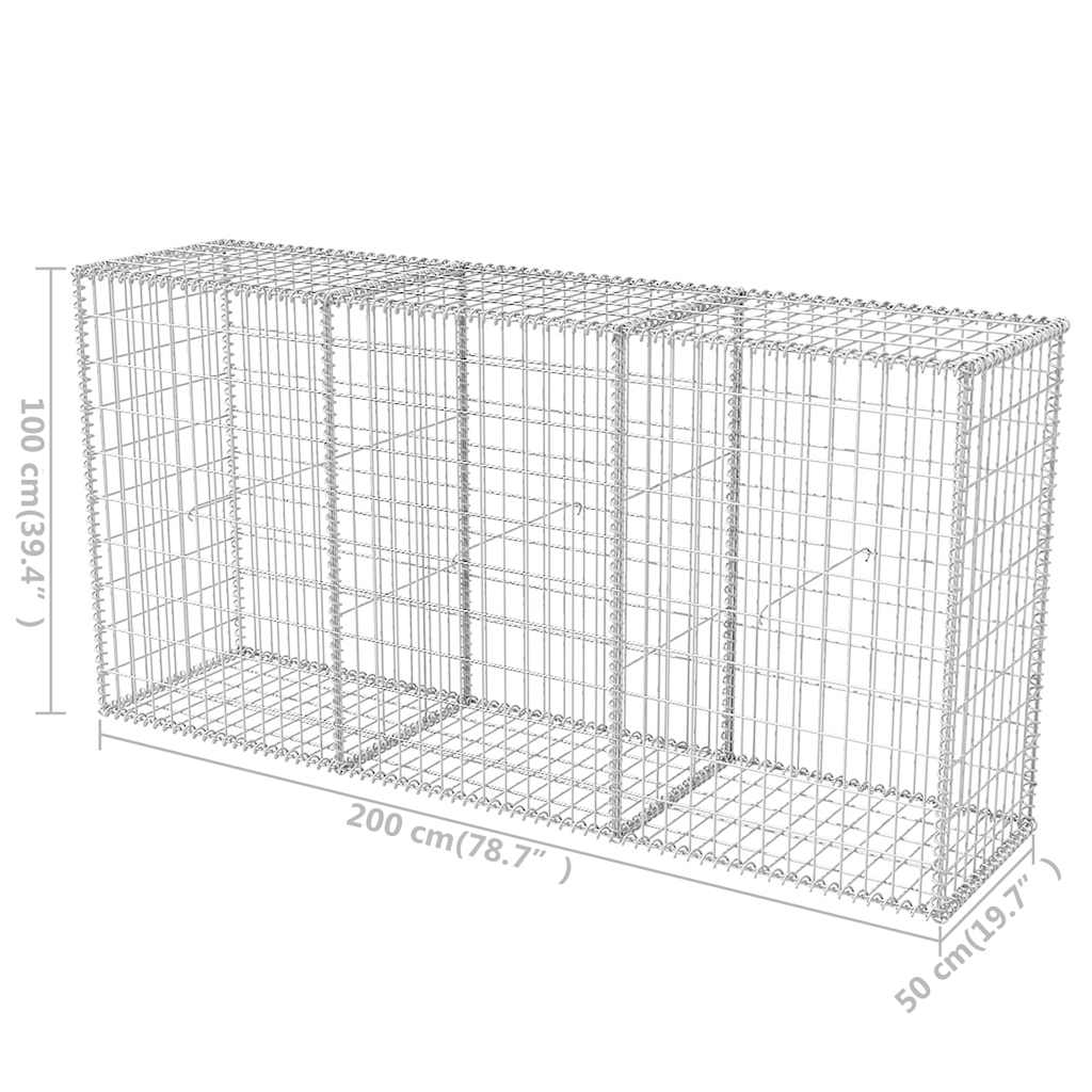 Gabionenkorb Stahl 200×30×100 cm