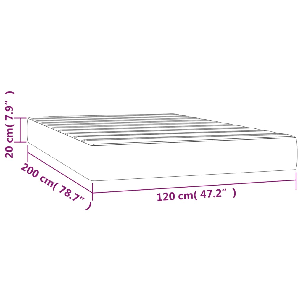 Taschenfederkernmatratze Mittel Schwarz 80x200x20 cm Kunstleder