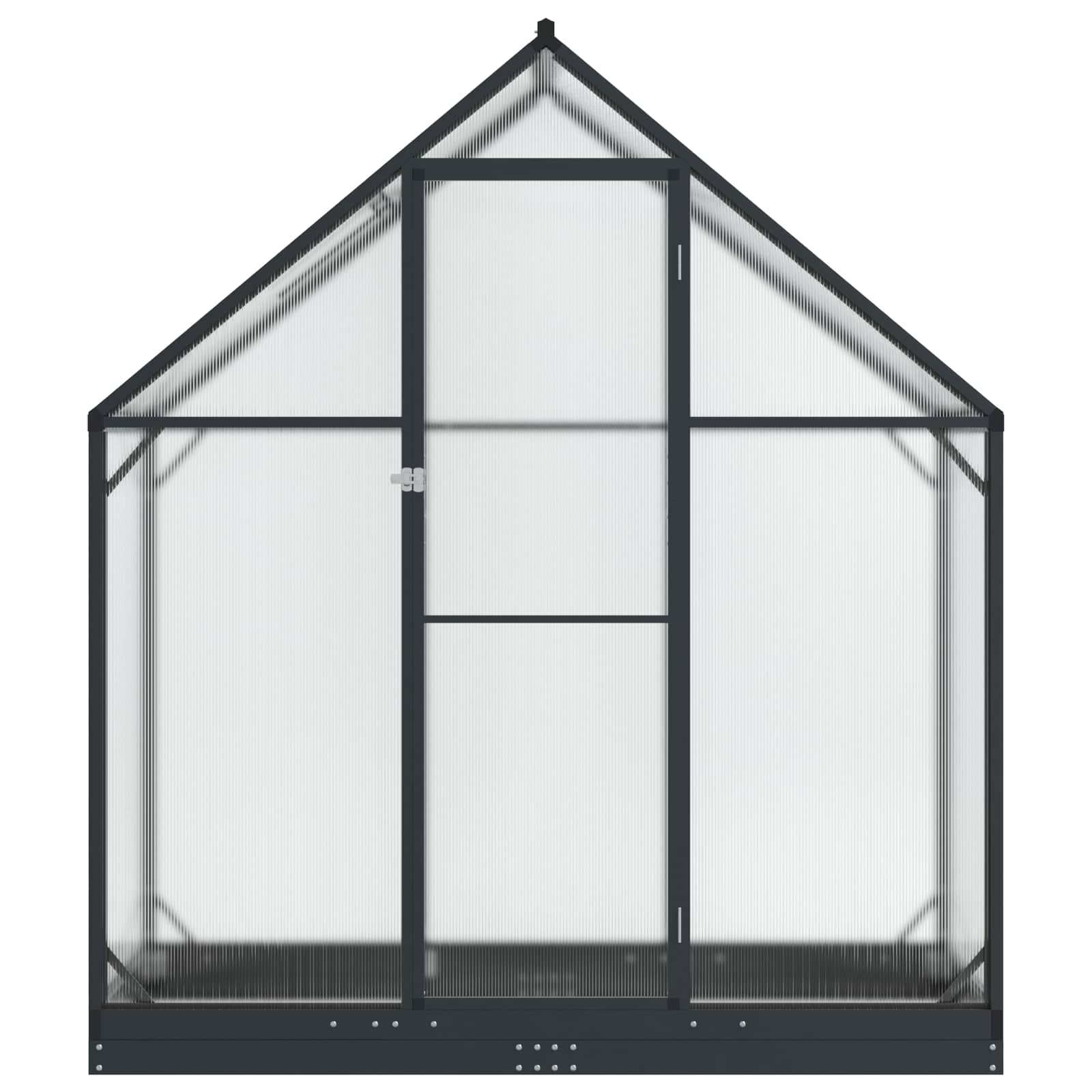 Garten Gewächshaus mit Tür Anthrazit 183,5 x 183,5 x 207 cm