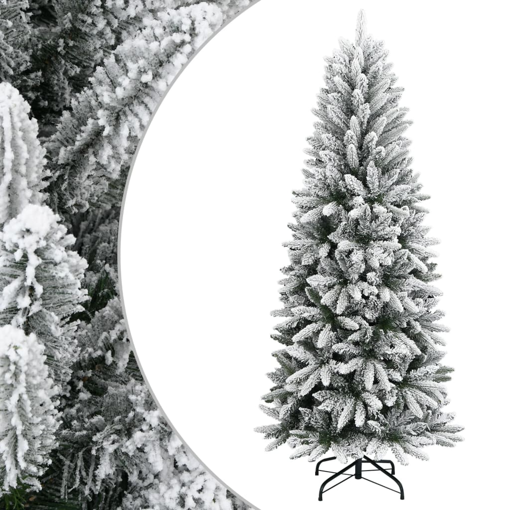 Künstlicher Weihnachtsbaum mit 150 LEDs mit Ständer Weiß 120 cm