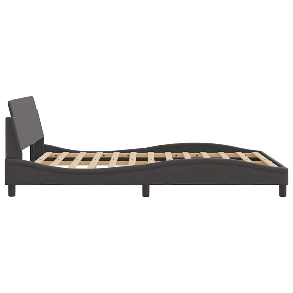 Bettgestell "Dover" Schwarz 80x200 cm Kunstleder