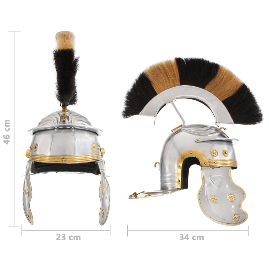 Preußische Pickelhaube Antik Replik für LARP Schwarz Stahl