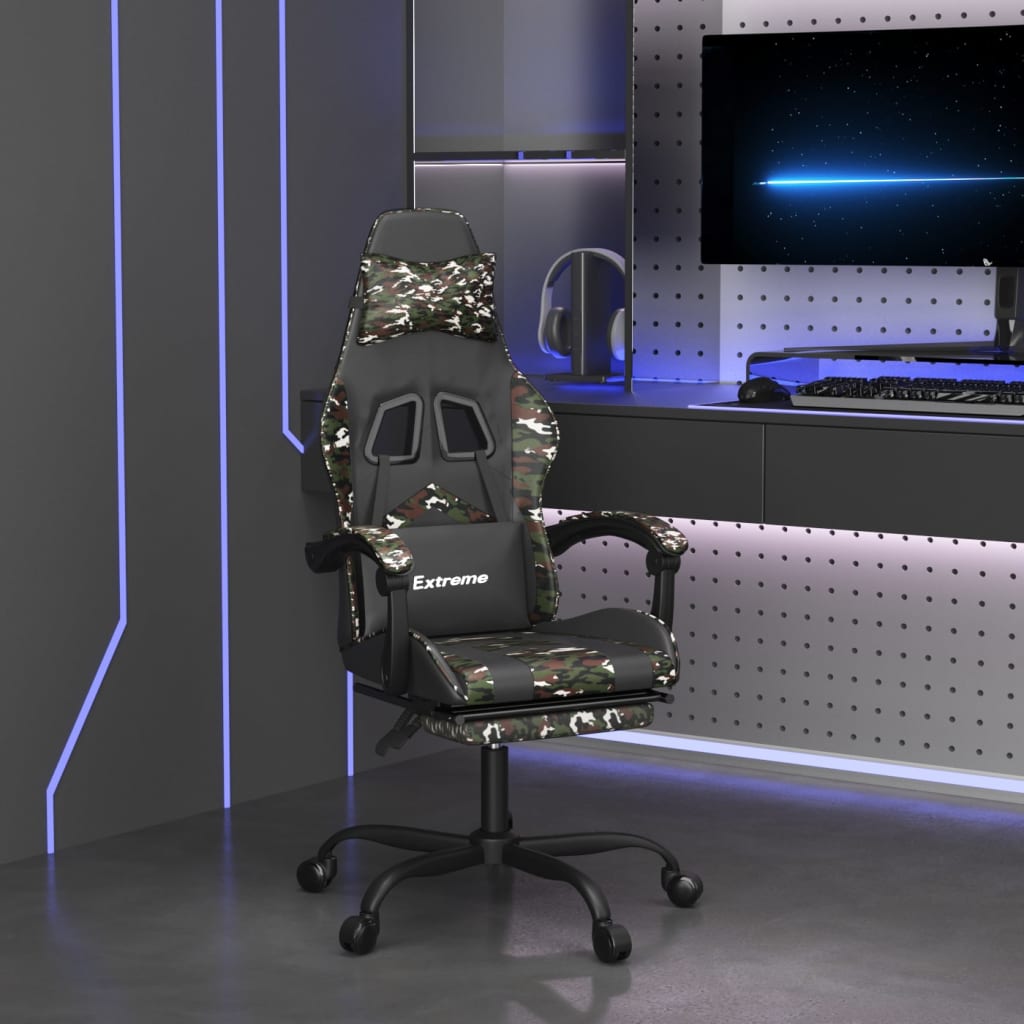 Gaming-Stuhl Drehbar Schwarz und Rot Kunstleder