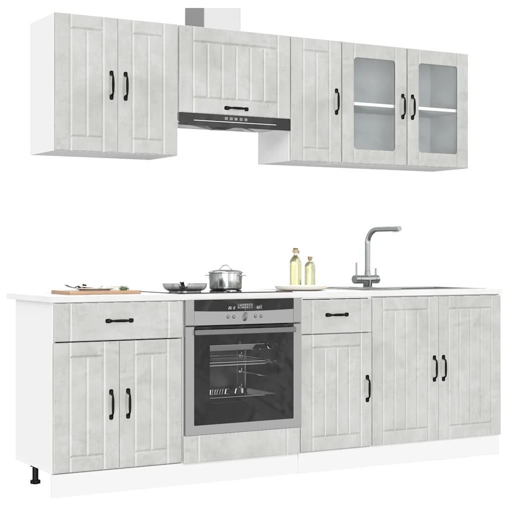 8-tlg. Küchenschrank-Set Kalmar Weiß Holzwerkstoff