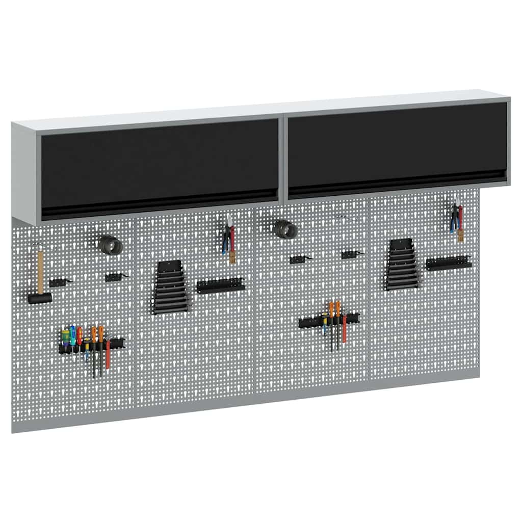 Werkzeugschrank-Set 3 pcs Schwarz Pulverbeschichteter Stahl