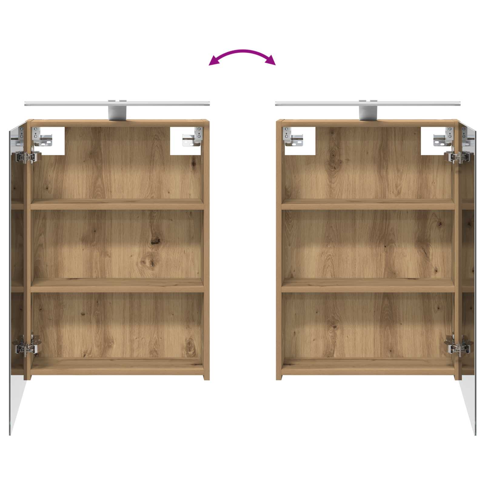 Badezimmerschrank-Set 3 pcs 80 x 10,5 x 50 cm Holzwerkstoff
