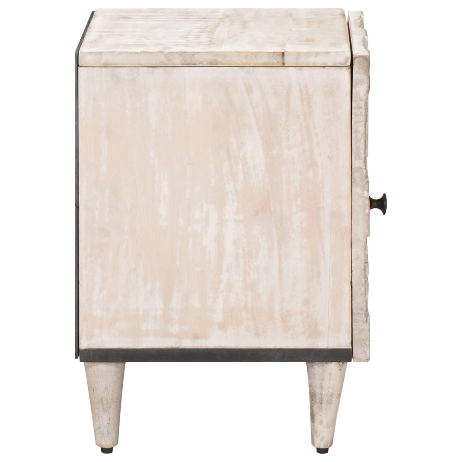 Nachttisch Braun 40 x 33,5 x 46 cm Massivholz Mango