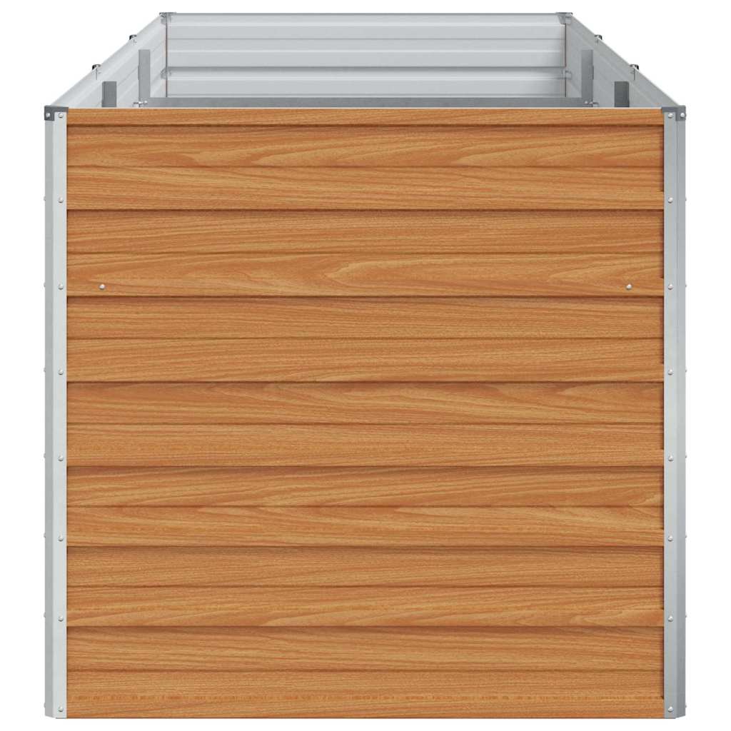 Hochbeet Hellbraun 100 x 100 x 77 cm Verzinkter Stahl