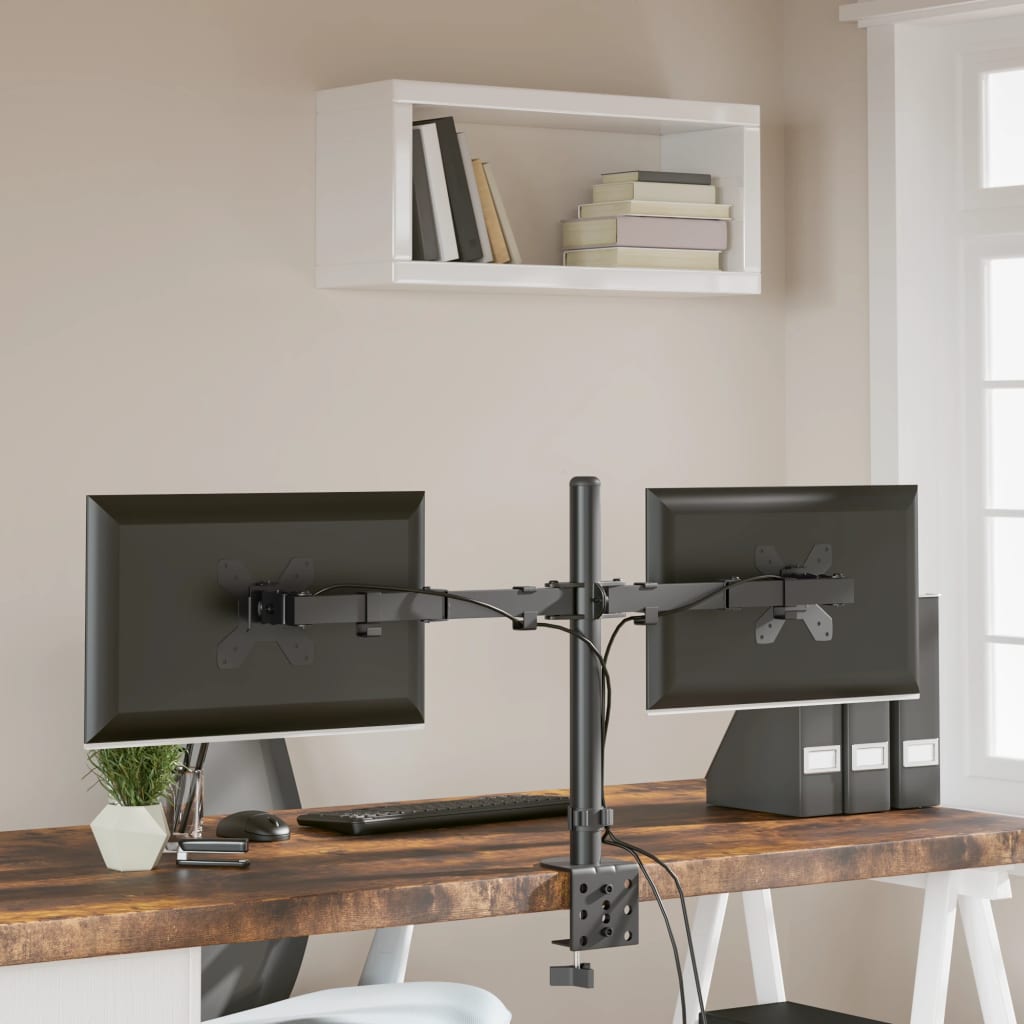 Monitorhalterung Schwarz Stahl VESA 75/100 mm