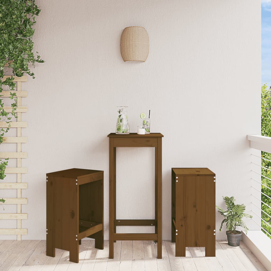 Gartenhocker 2 Stk. Weiß 40x36x45 cm Massivholz Kiefer