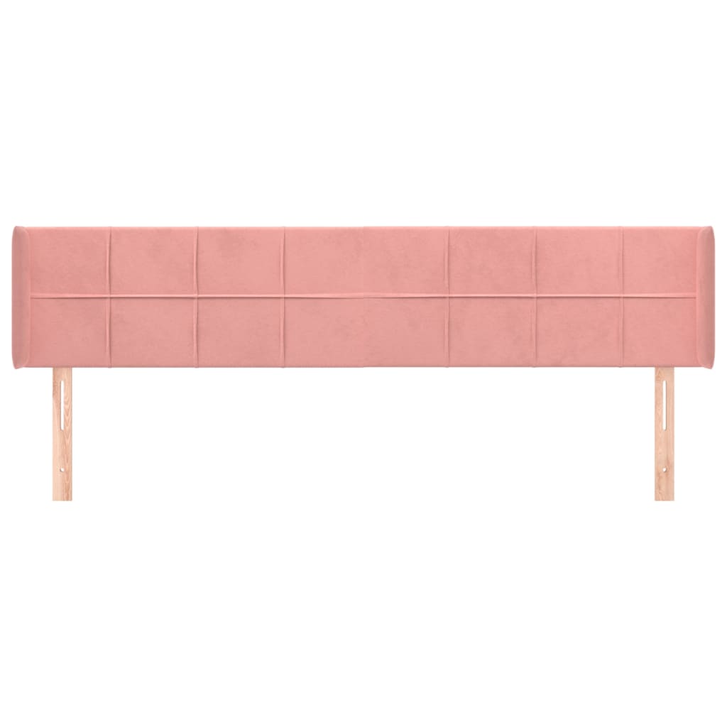 Kopfteil mit Ohren Dunkelblau 93x16x78/88 cm Samt