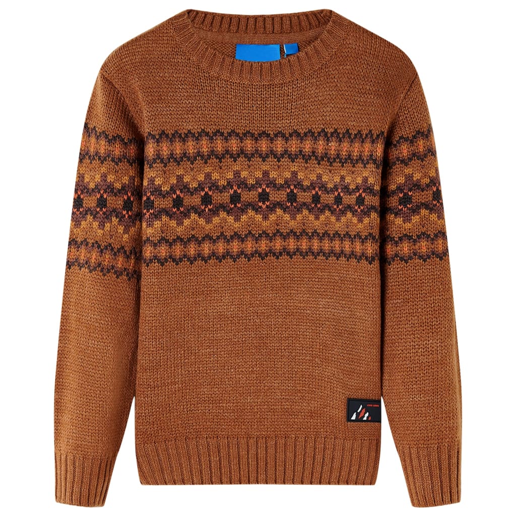Kinderpullover Gestrickt Cognac 116