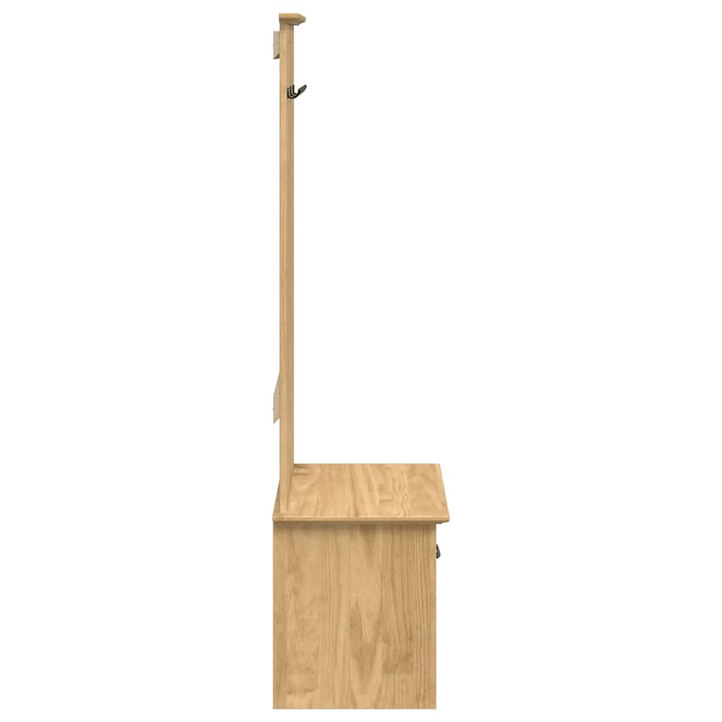 Flurschrank mit Haken BODO Weiß 50x40x157 cm