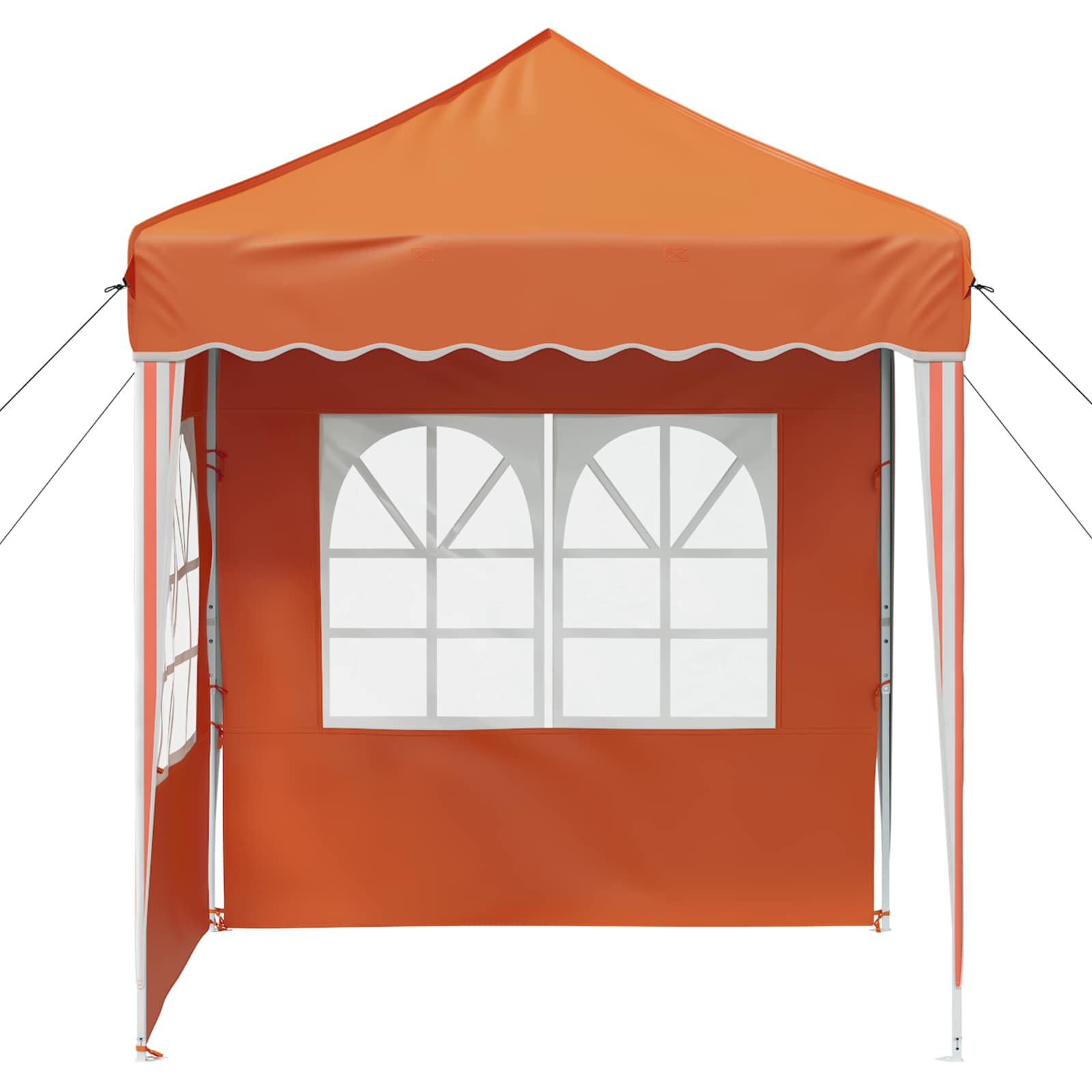 Pop-up Partyzelt 195 x 195 x 245 cm Creme Oxford-Stoff