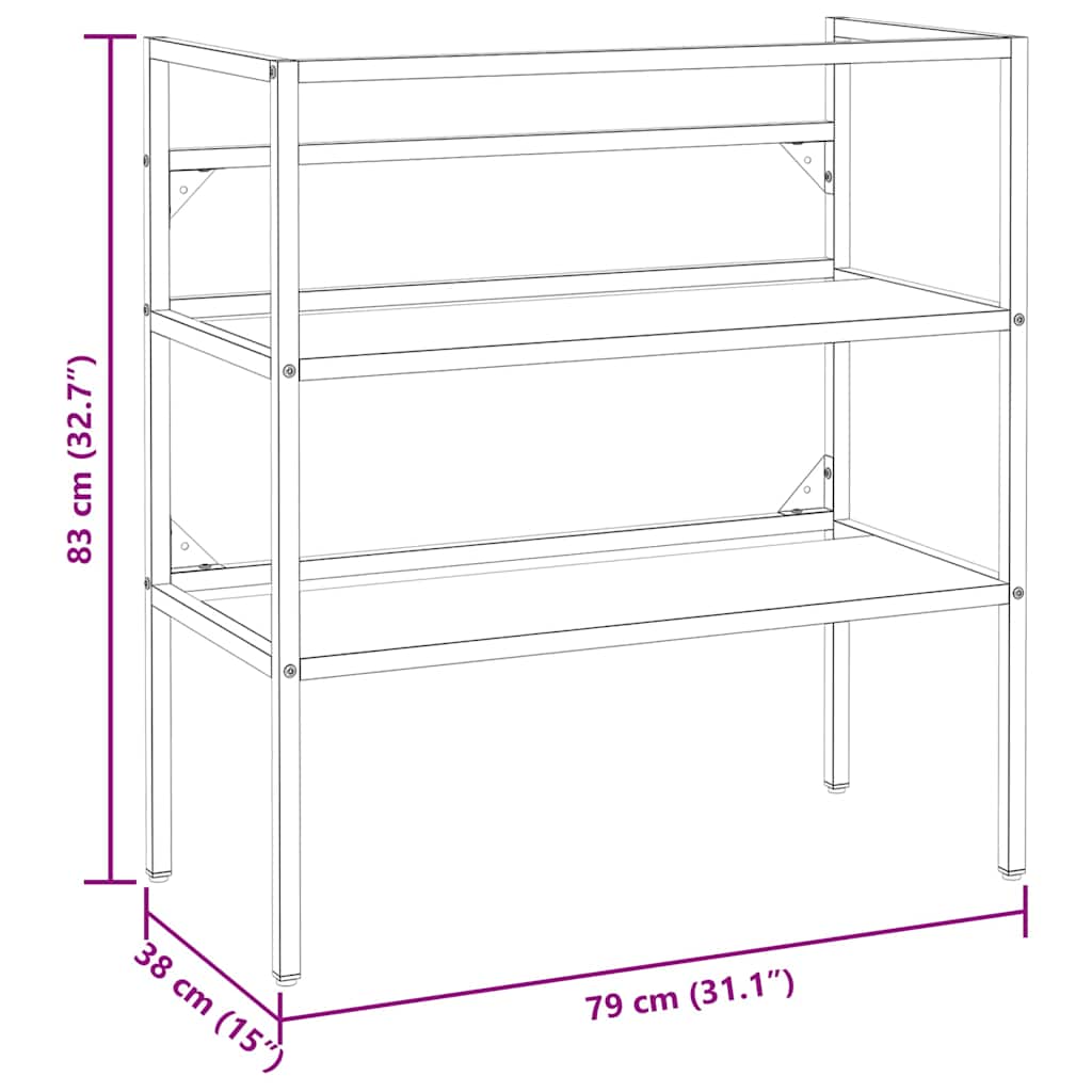 Badezimmer Waschtischgestell Weiß 40x38x83 cm Eisen