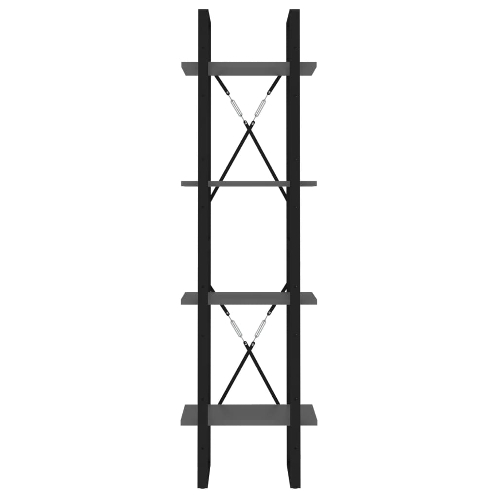 Bücherregal 2 Fächer Weiß 40x30x70 cm Holzwerkstoff