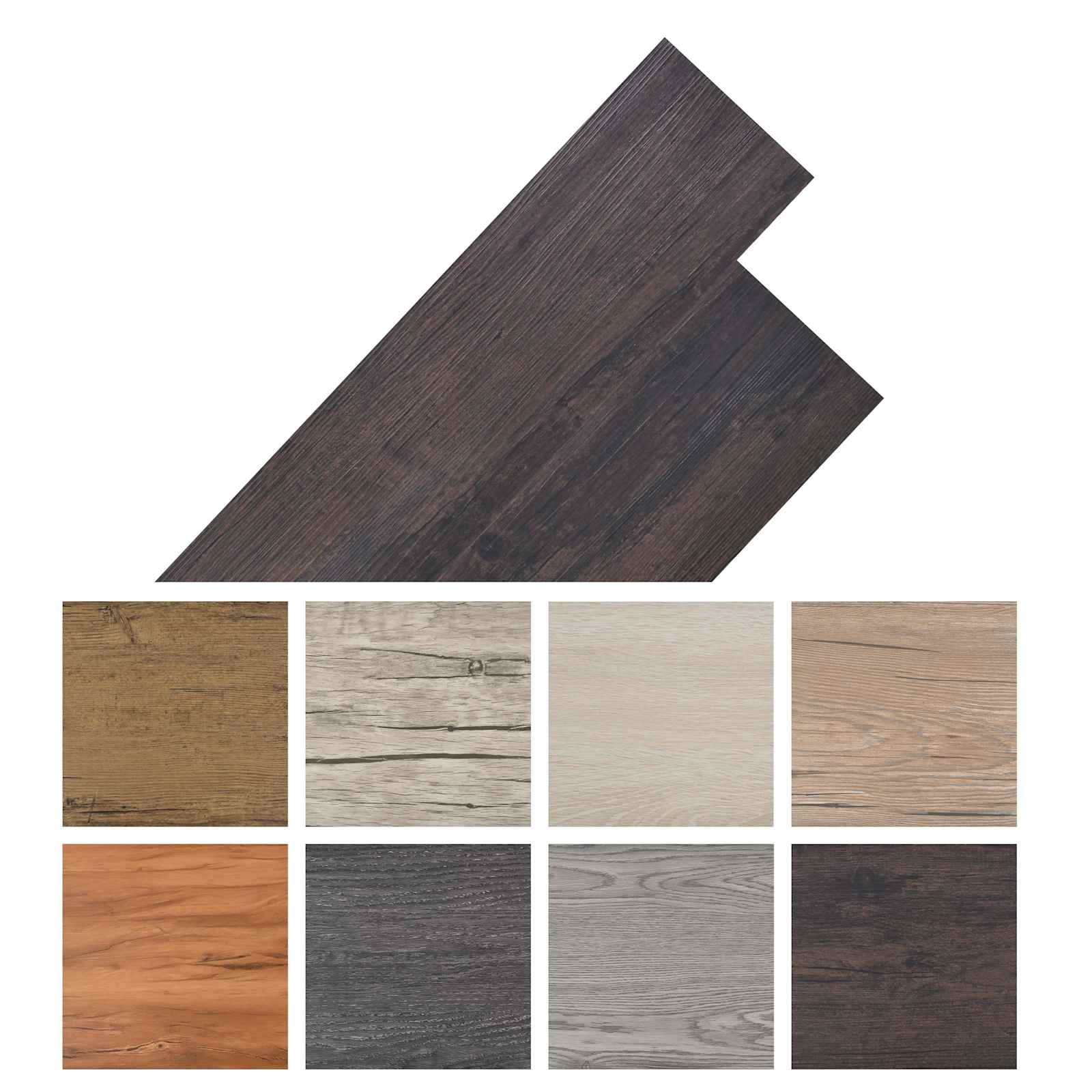 Bodenplanken 36 pcs Walnussbraun 5,02 m² PVC