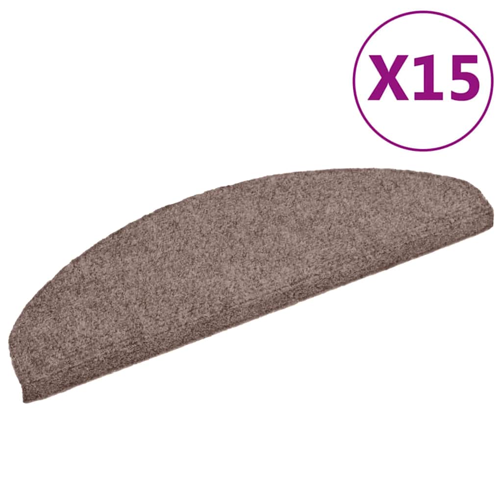 Stufenmatten Selbstklebend 15 Stk. 56x17x3 cm Hellbraun Halbrund