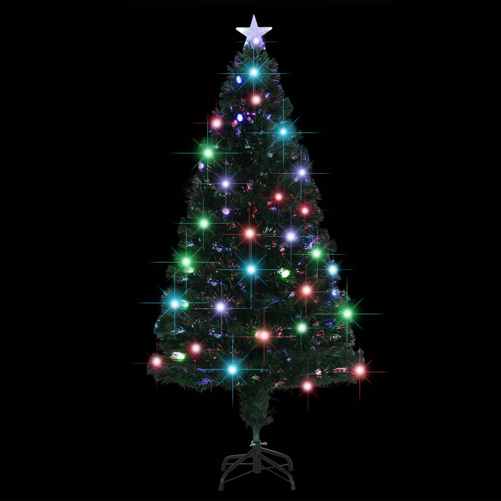 Vorbeleuchteter Weihnachtsbaum mit Ständer und LED 120 cm Glasfaser